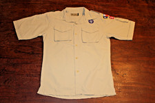 Boy Scouts of America BSA Youth Shirt Tan Large 100 Supplex Nylon