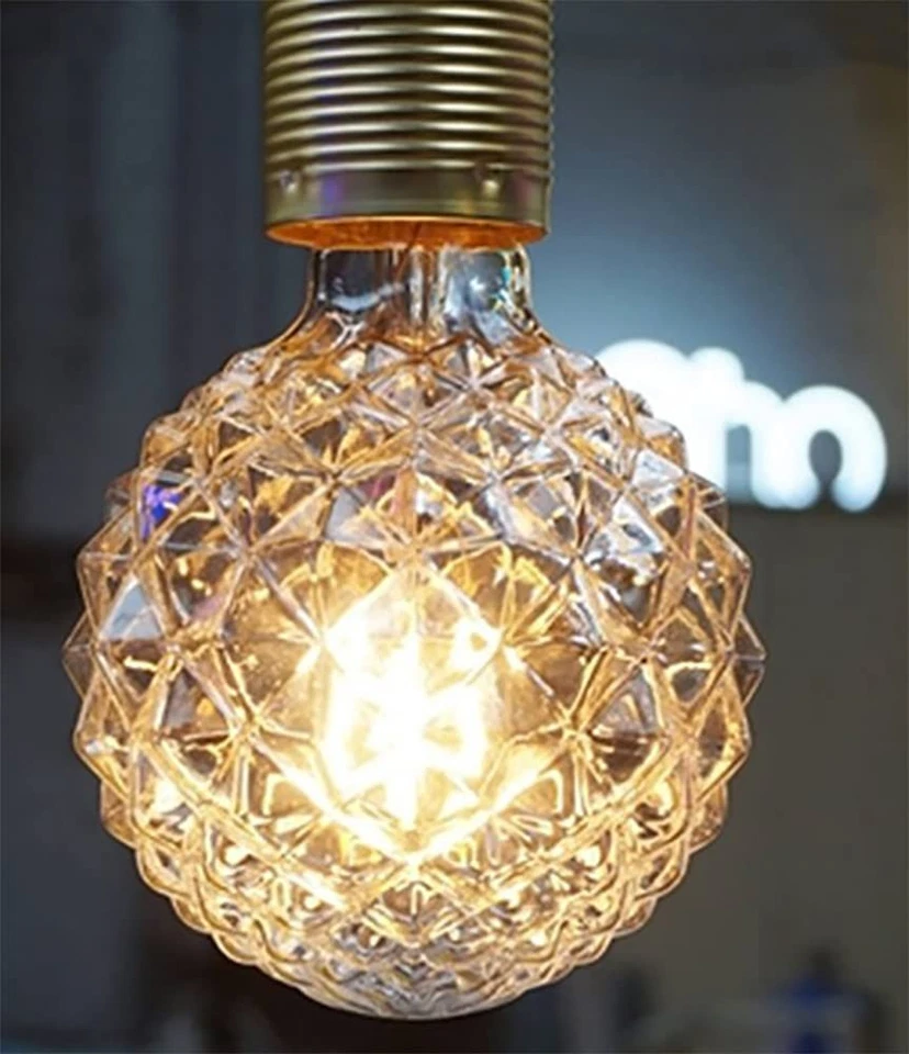E26 4W Vintage Led Filament Bulb G95 Pineapple Shaped Lights G30 Edison Decor... - Image 4 of 4