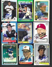 Lot of 9 Autographed Signed Baseball Rookie Cards Gant Butler Gonzalez Durbin EX