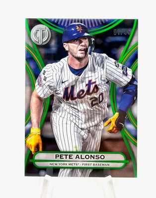 Pete Alonso 2024 Topps Tribute Green # d /99 Base Set #33 New York Mets