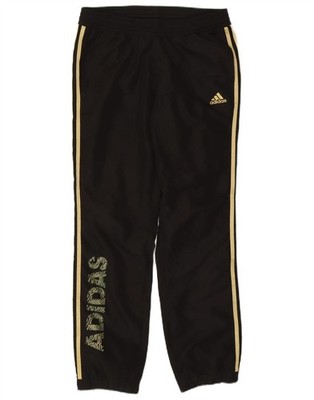 Adidas Womens Graphic Tracksuit Trousers Joggers UK 8/10 Small Black EC36