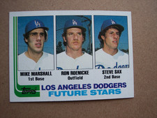 1982 Topps baseball Dodgers Future Stars Steve Sax Rookie card #681 NM or better