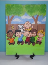 Peanuts 8x10 Flat Canvas Painting Charlie Brown