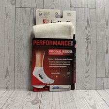 INJINJI Performance Toe Socks Original Weight Coolmax White Sz Medium New Micro