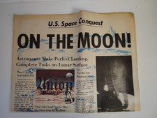 ON THE MOON! Sacramento Union Vintage Newspaper July 21 1969 Souvenir Edition