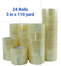 Packing Tape 24 Rolls 3 in 110 Yards  330 ft Clear Carton Sealing Tapes