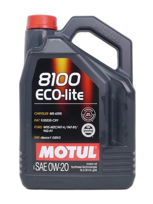 Motul 8100 Eco-lite 0W-20 Motoröl 5L Dexos1 Gen2, API SP-RC, ILSAC GF-6A, MS6395