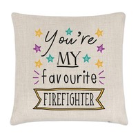 You're Mein Favorit Feuerwehrmann Stars Leinen Kissenbezug - Lustig