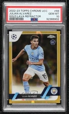 2022 Chrome UEFA Club Competitions Gold Lava Refractor Julian Alvarez Rookie RC