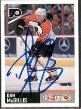 2002-03 Topps Total Dan McGillis #119 In Person Autograph Philadelphia Flyers