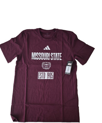 Missouri State adidas Fresh T Shirt Mens Small Maroon Short Sleeve NEW