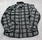 Volcom Jacket Shacket Mens Black Gray Plaid Lined Snap Front A0832202