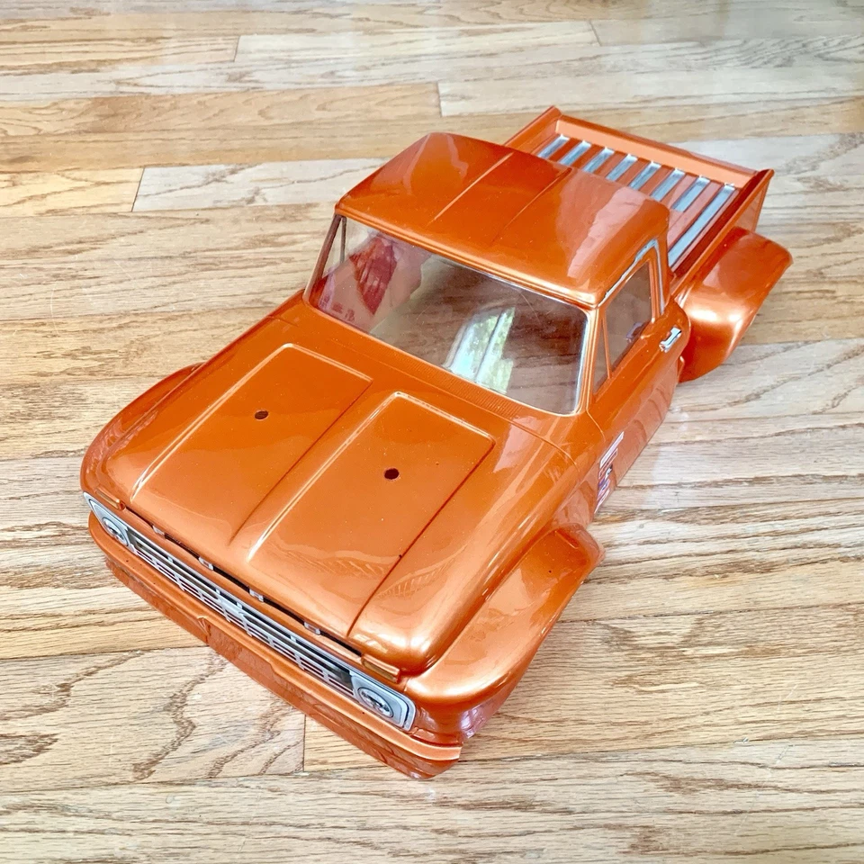 Proline ‘66 Ford F-100 Body & Tire Combo - Nice! Orange, Black, 12 mm, Slash 4x4 - Image 2 of 4