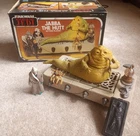 1983 Jabba the Hutt Playset  w/ Box Vintage Kenner Star Wars plus two figures