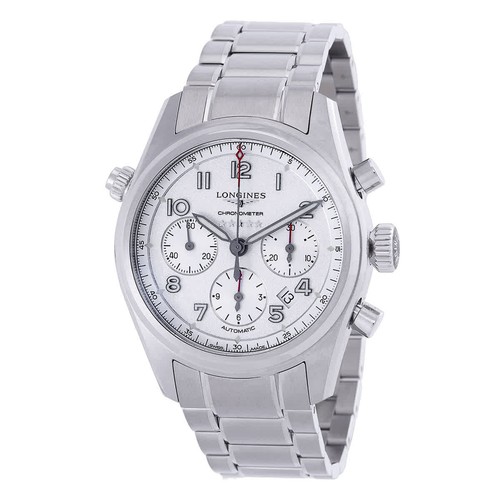 Longines Spirit Chronograph Automatic Chronometer Silver Dial Men's Watch