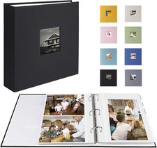 Photo Album 200 Pockets Hold 5X7 Photos 3 Ring Binder with 6-Tab Index Dividers