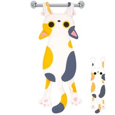 Funny Cat Hand Towels Bathroom Kitchen Calico Decorative Hanging Face Orange