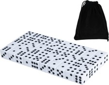 50 Pack 16MM White Dice - Six Sided Standard Opaque White Dice with Black Pips D