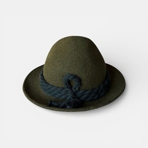 German Wool Felt Alpine Hat 56cm Olive Green Trachten Oktoberfest