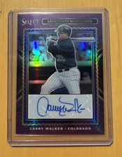 2025 Panini Select - Legendary Signatures Larry Walker #LS-LW Purple Prizm /35