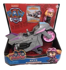 PAW Patrol Moto Pups Skye’s Deluxe Pull Back Motorcycle Vehicle & Wheelie New