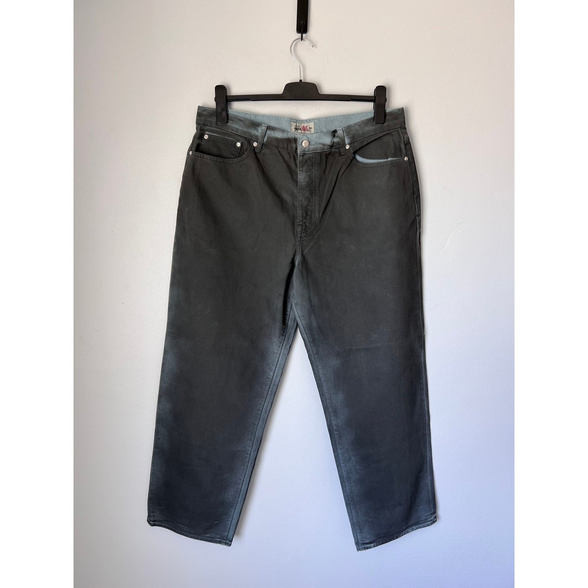 パンツ Stussy BIG OL' JEAN SPRAY DYE olive 36 STUSSY - Men Big Ol Spray Dye Jeans – Atelier New York