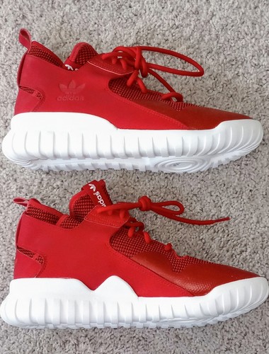 ADIDAS COLLEGIATE RED TUBULAR X MEN'S SHOES SIZE 9.5 NEW WITHOUT BOX S77842 - Picture 2 of 6