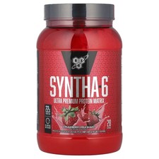 BSN, Syntha-6 Lean Muscle Protein Powder Drink Mix Strawberry Milkshake 2.91 lbs 16.52 per gallon