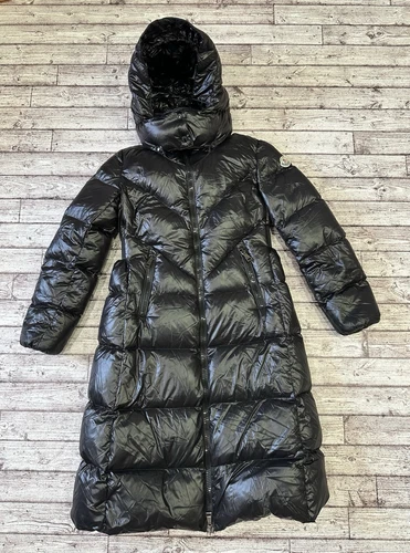 Moncler giacca lunga piumino donna puffer jacket taglia 2 nero