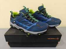 NEW MERRELL MOAB ML-B LOW YOUTH 6 1/2M WATERPROOF TRAIL HIKING SHOE NAVY MY57965