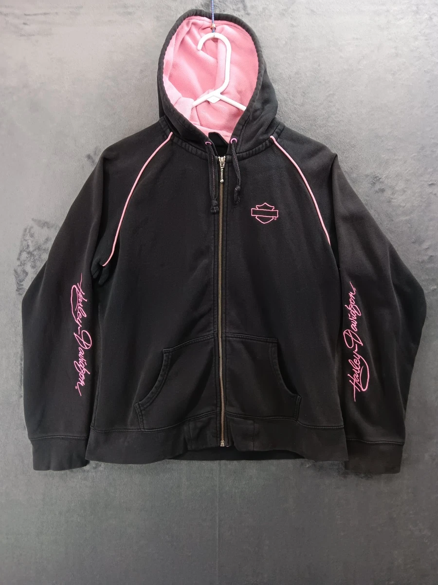 Harley-Davidson Cotton Blend Pink Hoodies & Sweatshirts for Women