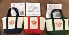 Trader Joe's Canvas Micro Tote w/ Grocery Bag FAST SHIP All Three Colors