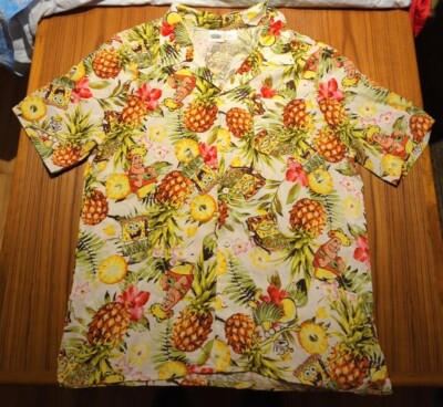 SpongeBob SquarePants Hawaiian Shirt Pineapple Patrick Sandy Nickelodeon XL