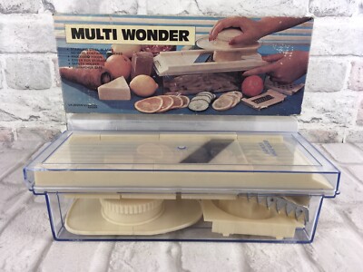 Vintage Multi Wonder Chips Scheiben Fetzen Garnieren tolles Schäl Entsaften 80er C6