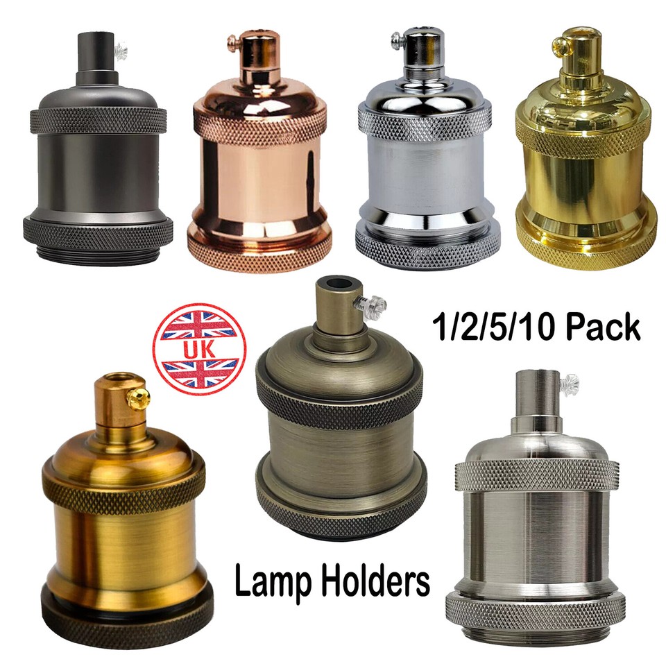 Vintage Industrielampe Glühbirnenhalter Retro Edison E27 Fassung Pendelleuchte