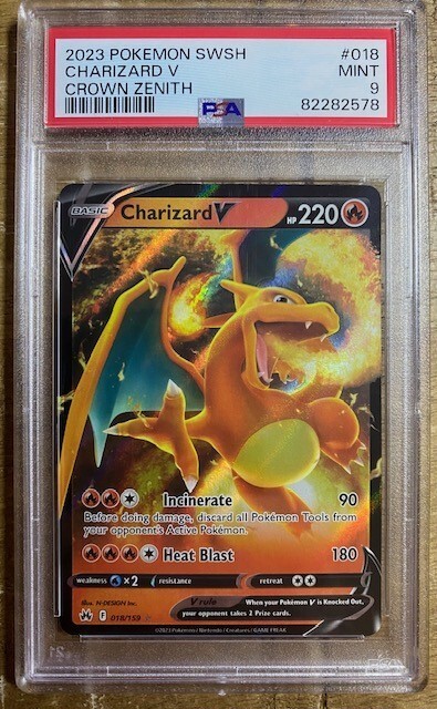2023 Pokémon SWSH CHARIZARD V 018/159 Crown Zenith PSA 9 Mint | eBay