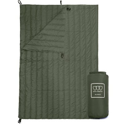 Camping Blanket - Puffy, Packable, Lightweight 55 X 78 for Beach Stadium Camp