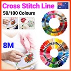 100 Colourful Egyptian Cross Stitch Cotton Sewing Skeins Embroidery Thread Floss