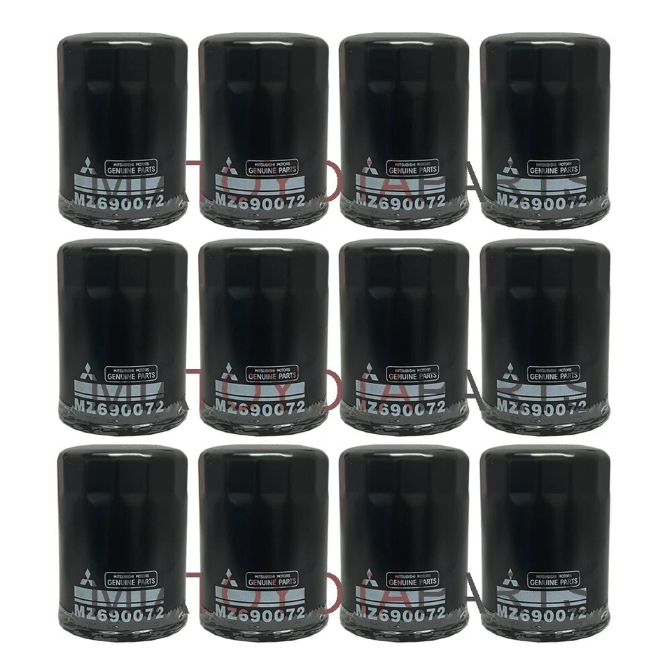 Paquete de 12 filtros de aceite de motor originales Mitsubishi Outlander Mirage OEM MZ690072 Foto 4 de 4