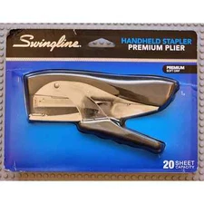 Swingline 29950 Premium Hand Stapler 20-Sheet Capacity Black/Chrome/Gray NEW