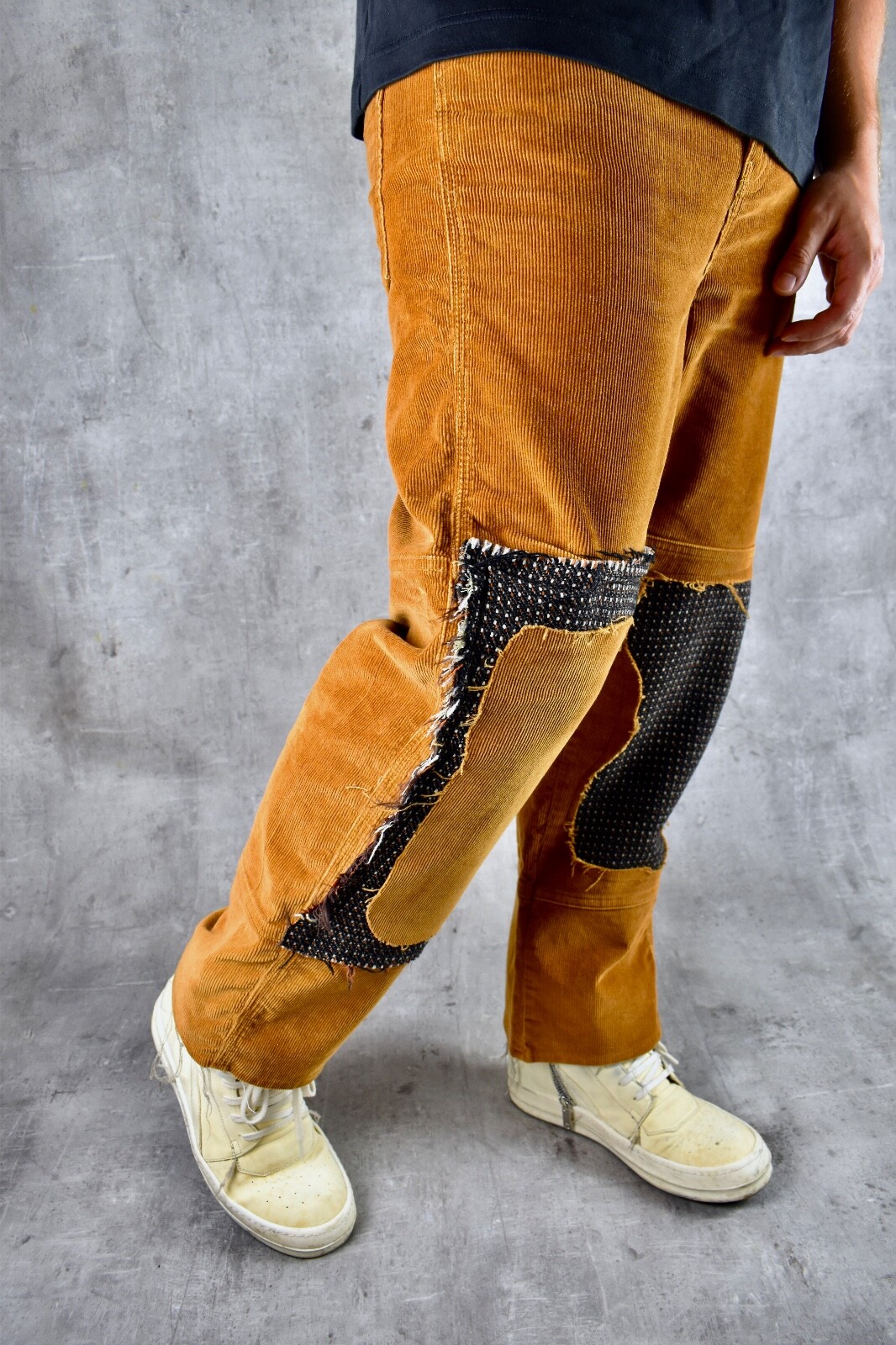 Handmade Patchwork Reconstructed Trousers Needles… - image 2