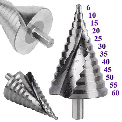 Spiral Step Drill Bit Cone Groove 
