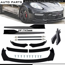 For Porsche Panamera 2010-22 Front Bumper Lip Spoiler Splitter Rear Side Skirt