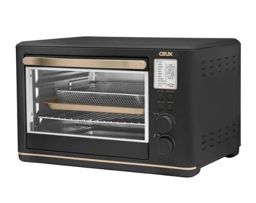黑色金色空气炸锅烤面包机烤箱数字触摸屏别致CRUX 6片铜 — 第 2/4 张图片