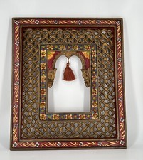 Jharokha Rajasthani Holz Vintage Wandrahmen traditioneller Wanddekor Indien Asia