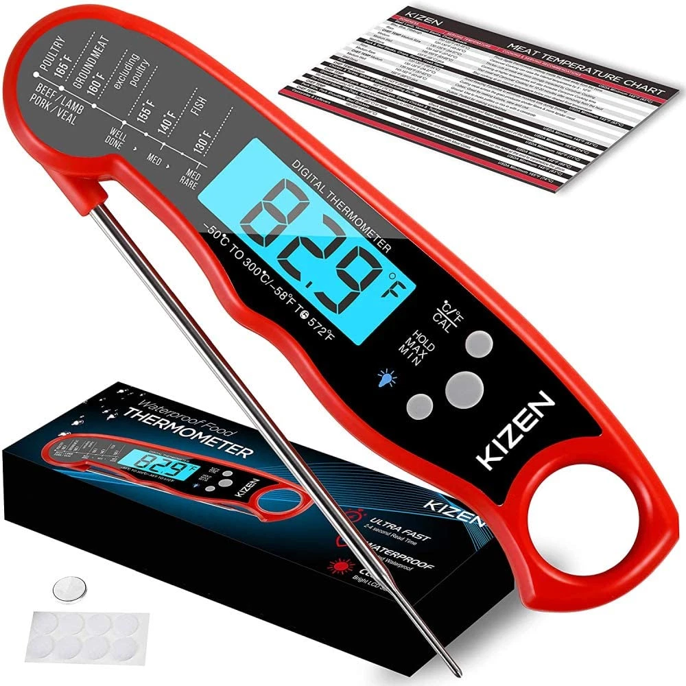 Digital Meat Thermometer with Probe - Waterproof,  Baking, Liquids, Candy, Grill