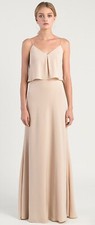 Jenny Yoo Collection (Maids) Brie Bridesmaid Dress Nude/Blush Pink Size 12