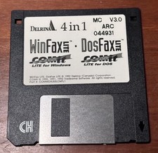 1992 Delrina 4 In 1 Winfax Lite Win Dosfax Lite DOS 3.5 Floppy Disk Vintage