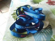 5 m de rubans sangle CLARINS MEN satiné 2cm5 neuf,ecriture rouge et blanc....