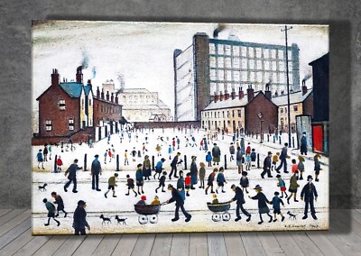 L. S. Lowry Winter in Pendlebury LEINWAND GEMÄLDE KUNSTDRUCK POSTER 1591